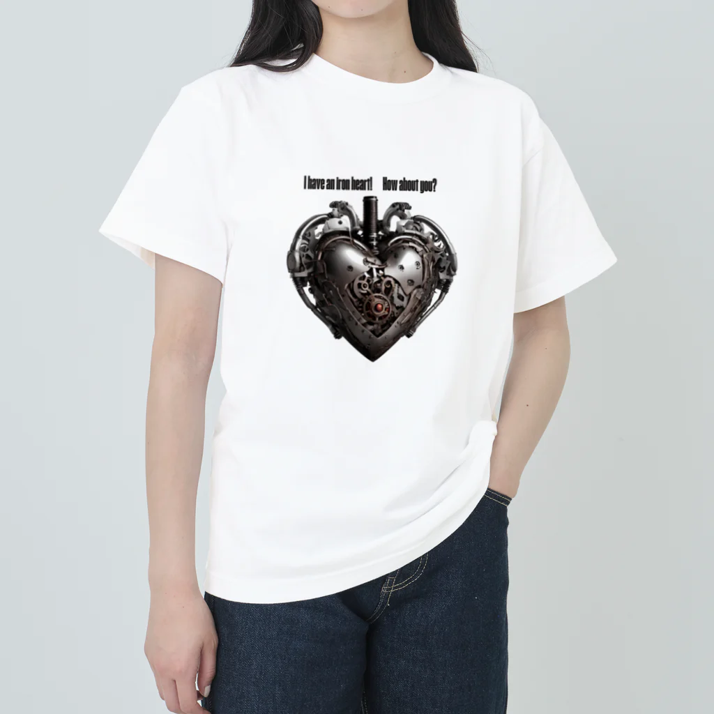 Love and peace to allの私は鉄の心臓を持っています ヘビーウェイトTシャツ