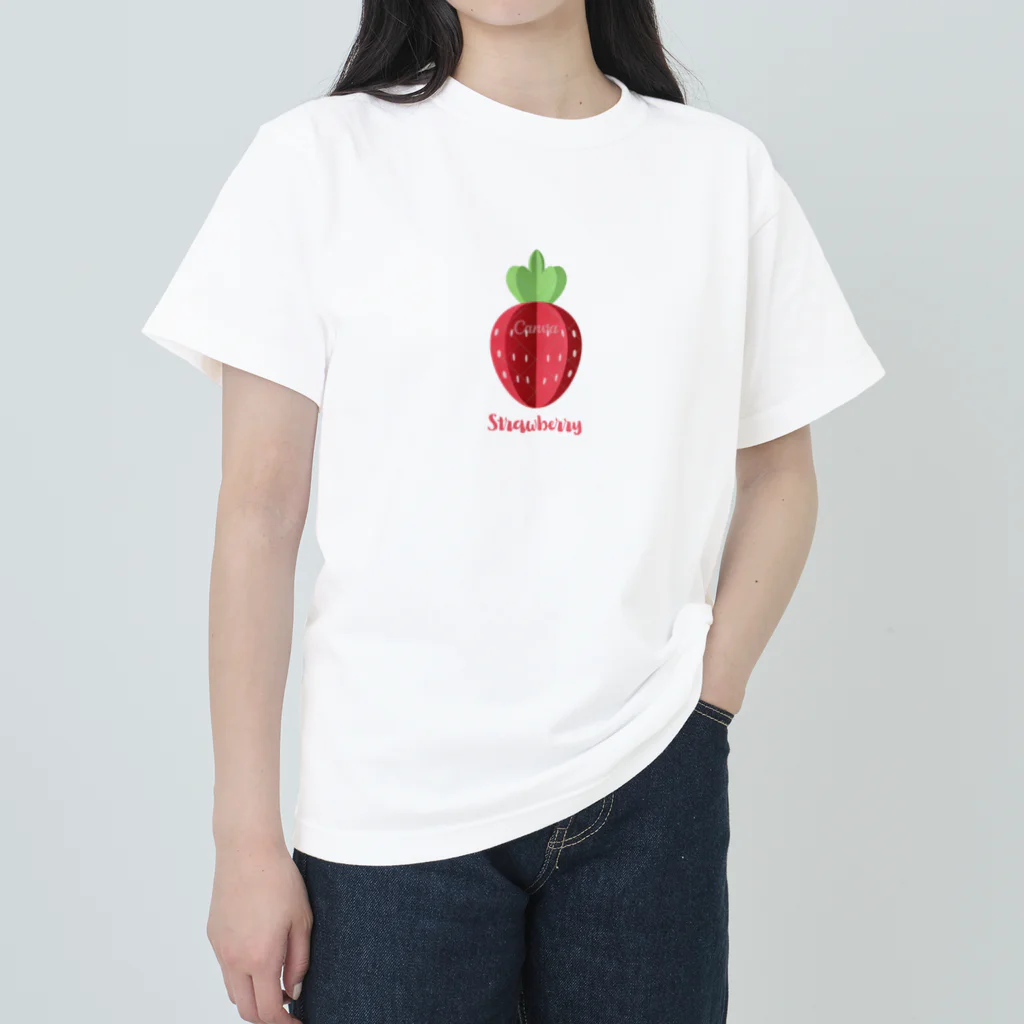 yasukochanのカットイチゴ ヘビーウェイトTシャツ