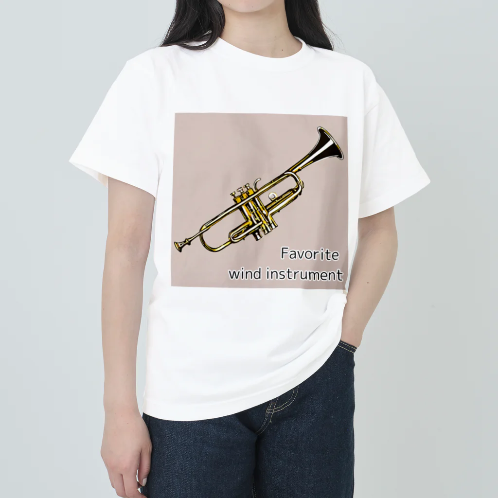 TOMATO913のFavorite wind instrument ～Trumpet～ ヘビーウェイトTシャツ