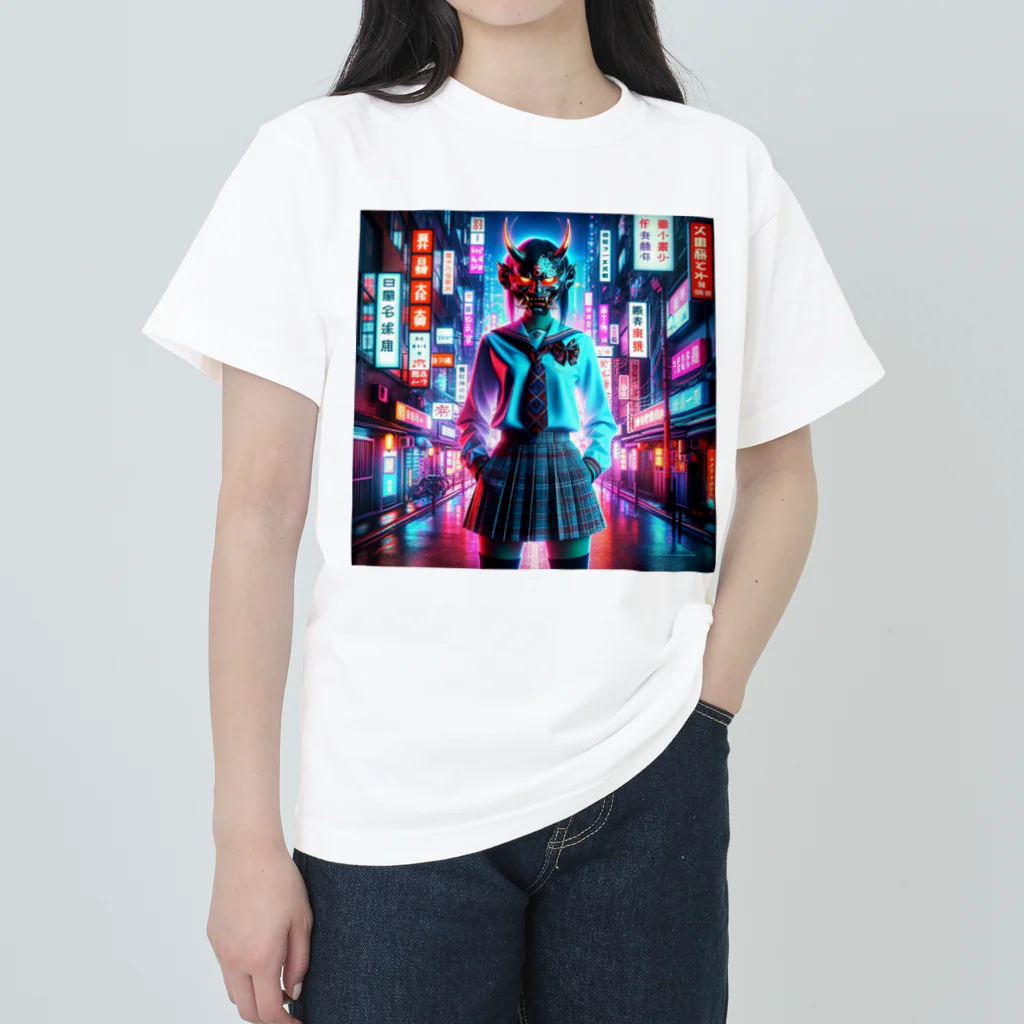 Hayate Kawakami オリジナルの般若女子高生 Heavyweight T-Shirt