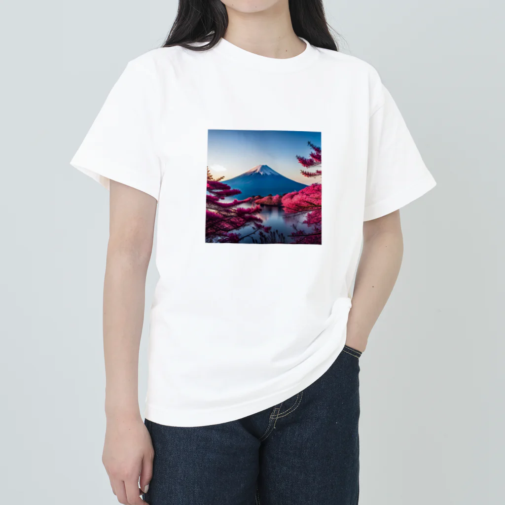 P.H.C（pink house candy）の富士山と紅葉、そして湖のグッズ Heavyweight T-Shirt