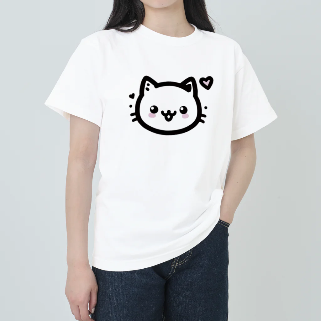 終わらない夢🌈の可愛いにゃんこ🐱💞 ヘビーウェイトTシャツ