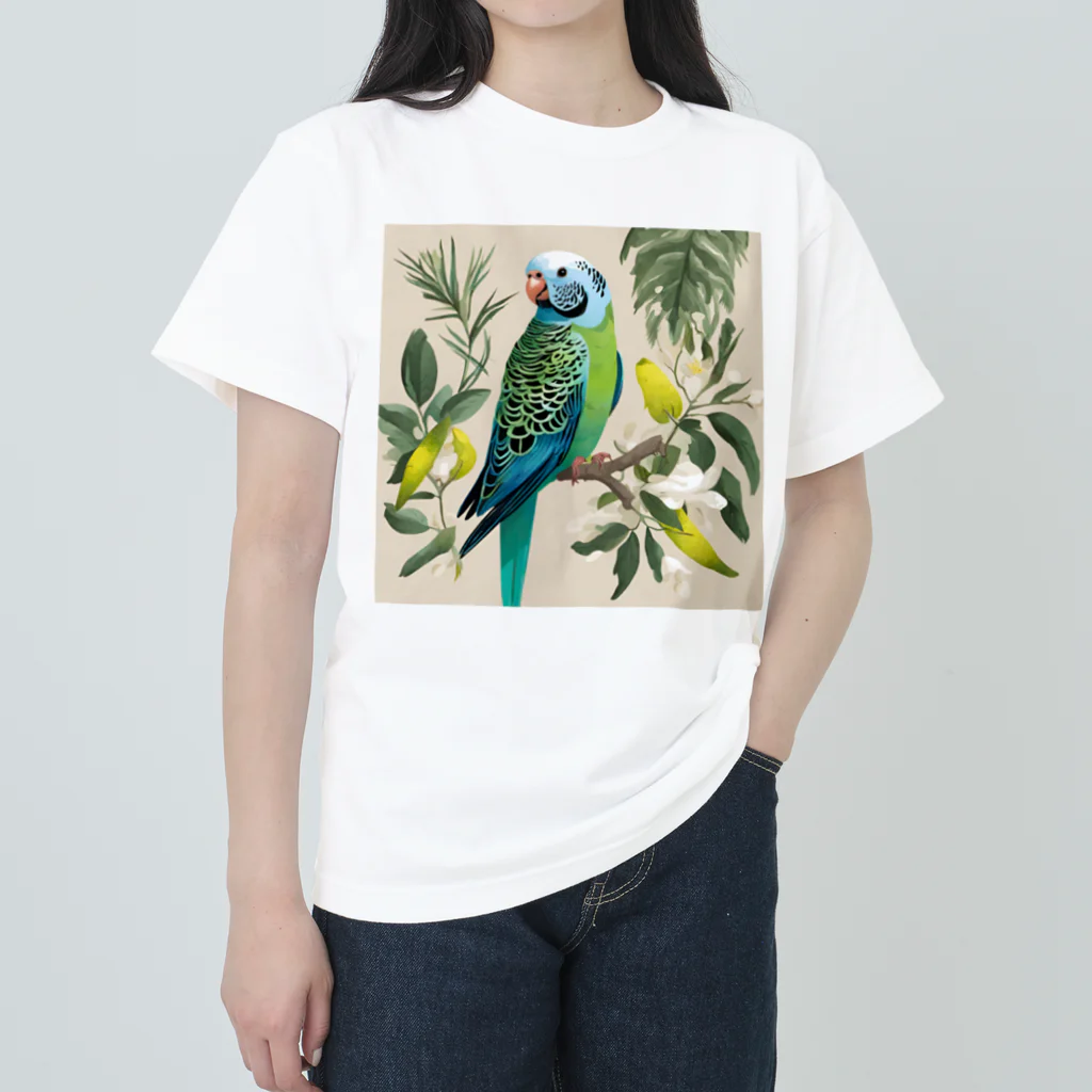 pinetreeのインコ２ ヘビーウェイトTシャツ