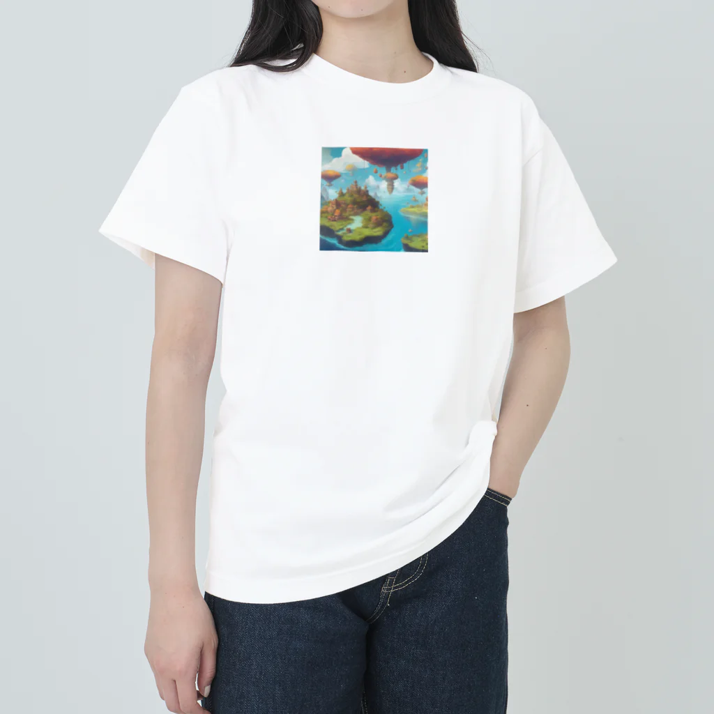 G7のショップの 幻想の浮遊アイランド コレクション（Fantastical Levitating Islands Collection） Heavyweight T-Shirt