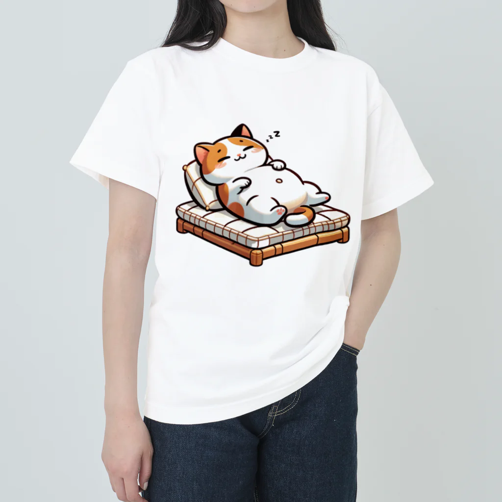 癒しの場｜Healing Placeの猫と一緒に癒されるアイテム ヘビーウェイトTシャツ