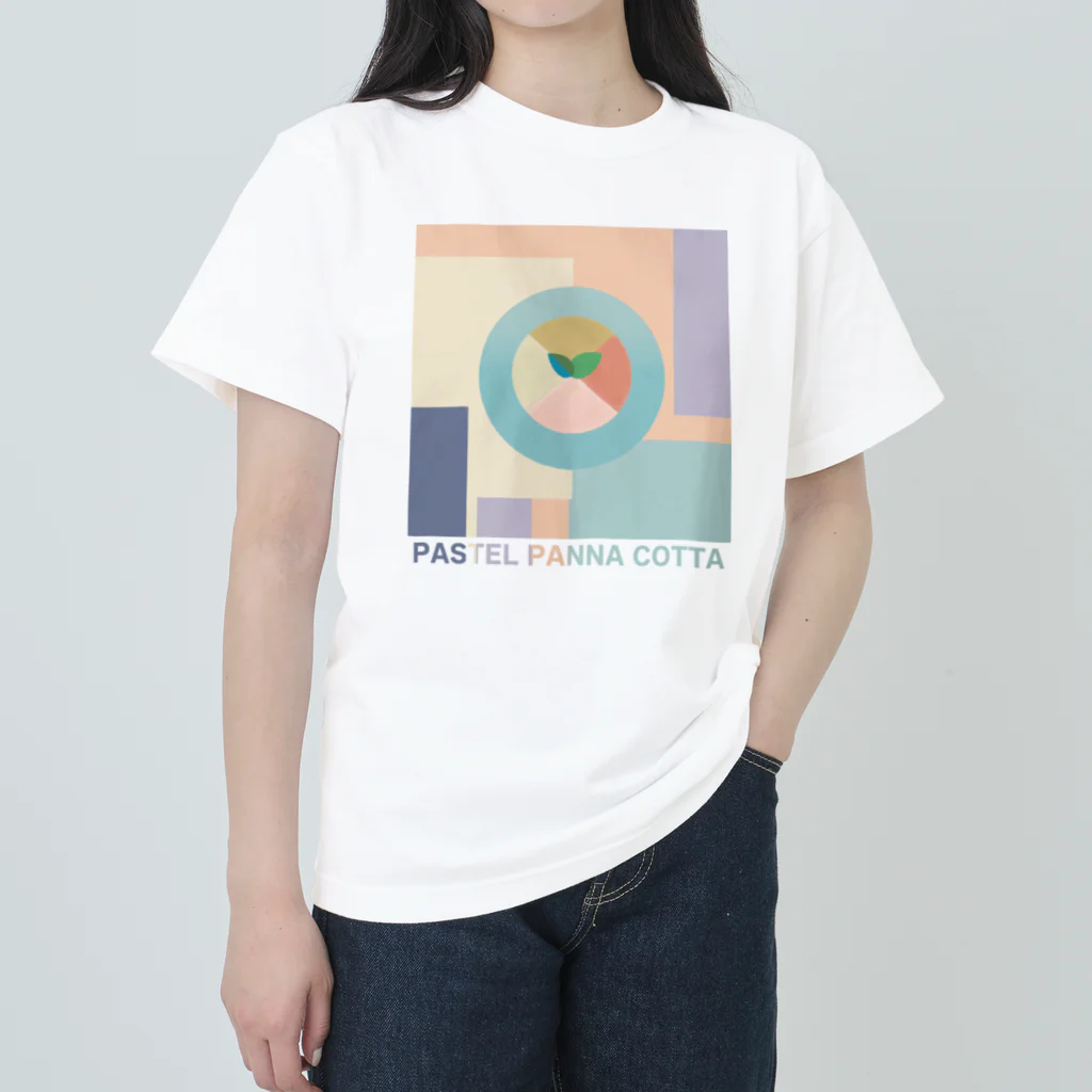 パステルな動物と食べ物と心強さとのパステルパンナコッタ Heavyweight T-Shirt