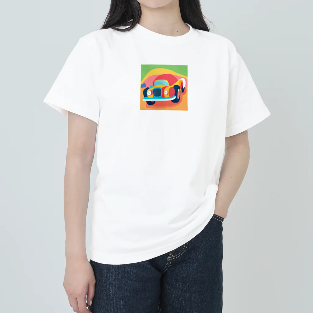 nekobu0323のポップな車 ヘビーウェイトTシャツ