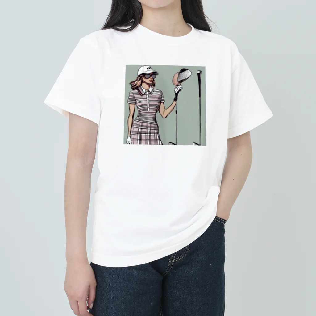 BIRDIE_GIRLのおしゃれゴルフ ヘビーウェイトTシャツ