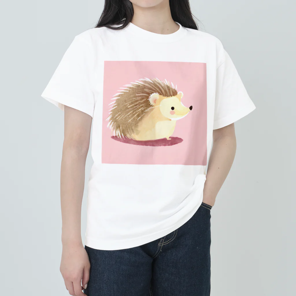 zoo234の可愛いハリネズミ ヘビーウェイトTシャツ