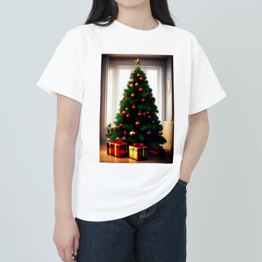 千裕アトリエ（いつもありがとう）のクリスマスギフトとツリー Heavyweight T-Shirt