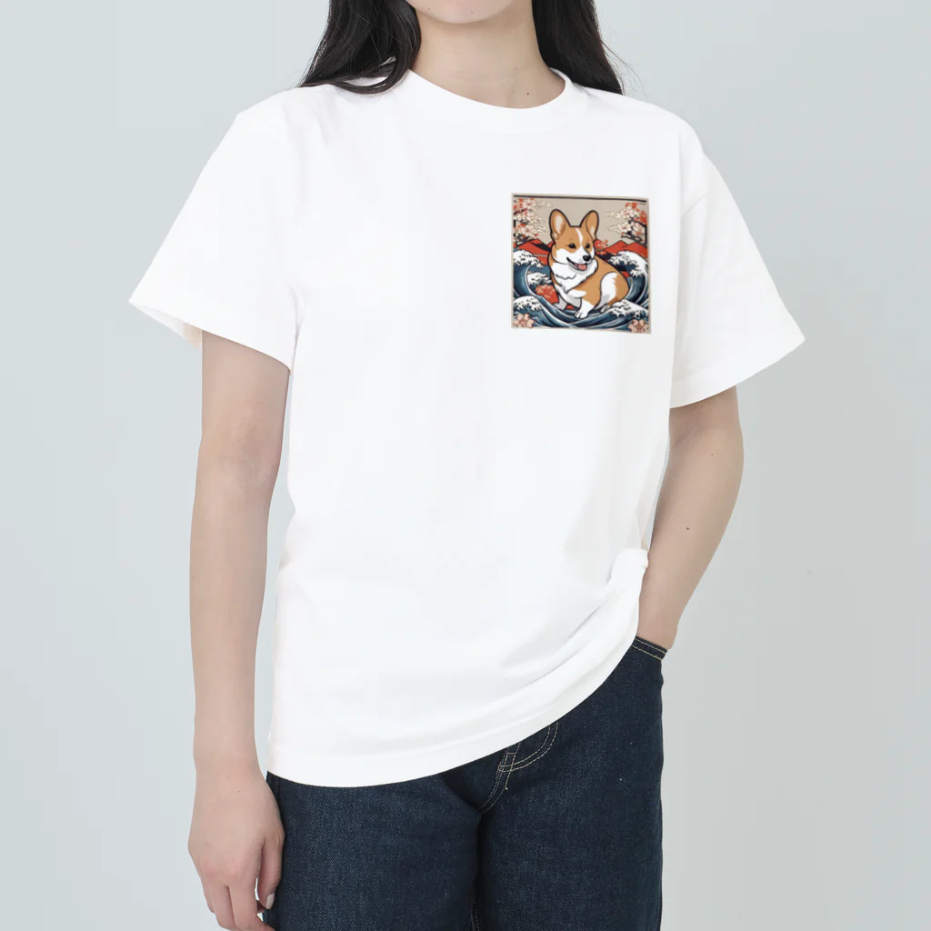 ただjapaneseなだけ🙌の絵巻の犬小町 2 ヘビーウェイトTシャツ