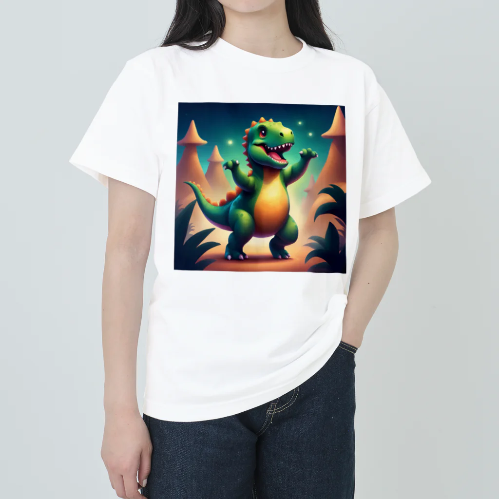 nvnの恐竜のダンス ヘビーウェイトTシャツ