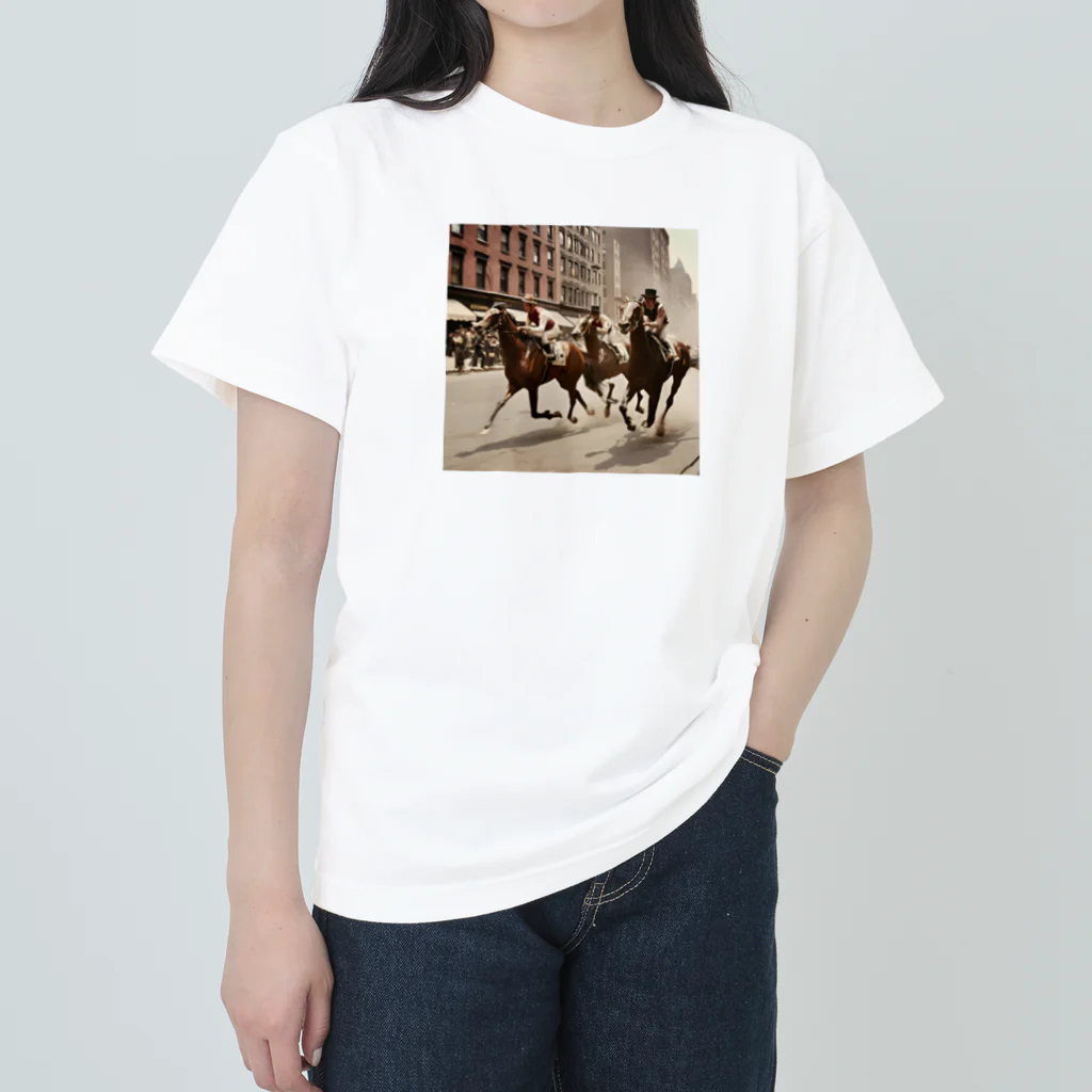 うまうまのclassic horse ヘビーウェイトTシャツ