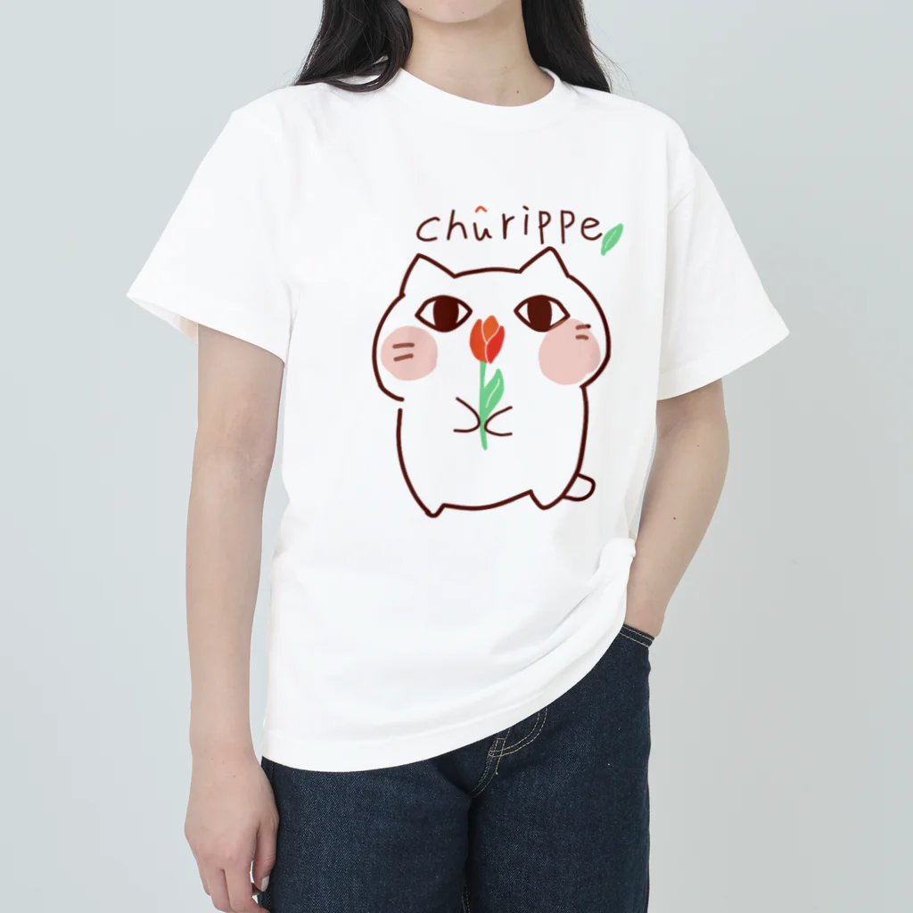 にゃんにゃんの猫目　　　 ヘビーウェイトTシャツ