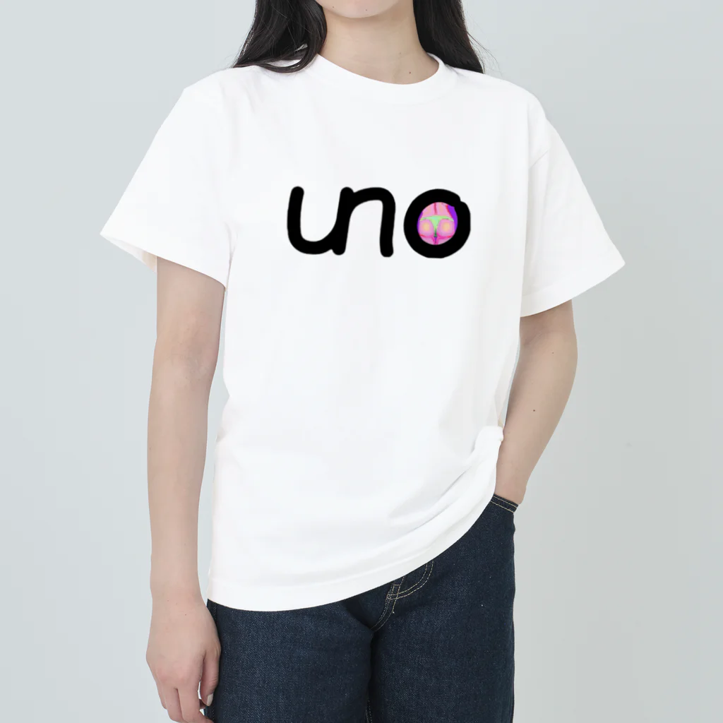 unoのUNOロゴ×ドットビキニヒップ Heavyweight T-Shirt