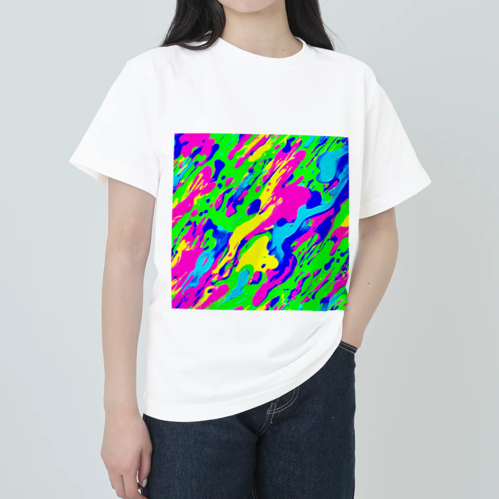 NeonLeakのペンキちゃん8 ヘビーウェイトTシャツ