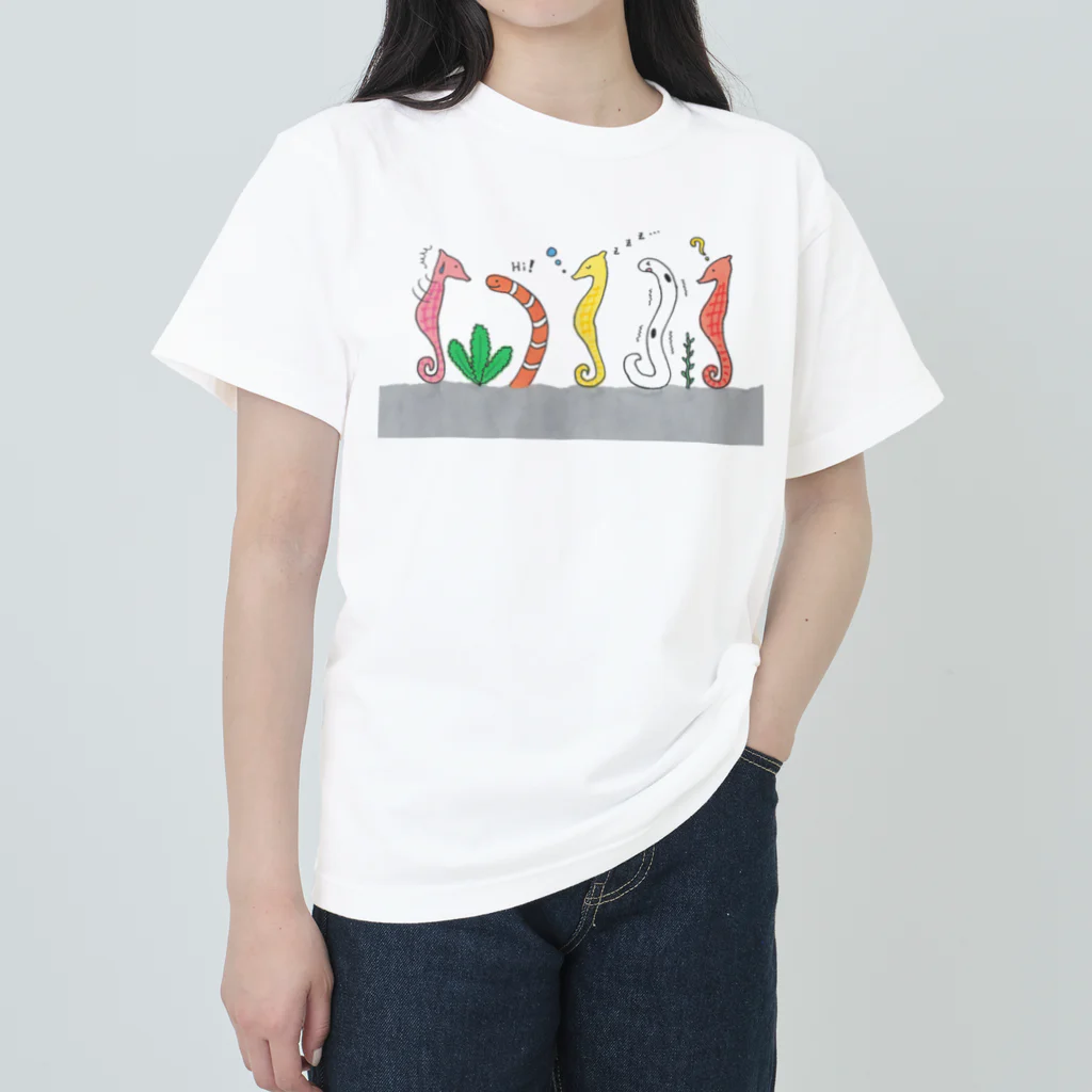 森図鑑の[森図鑑] 仲間に入れて（背景なし） Heavyweight T-Shirt