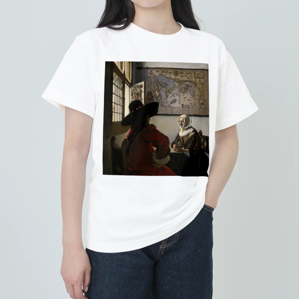 世界美術商店の兵士と笑う女 / Officer and Laughing Girl Heavyweight T-Shirt