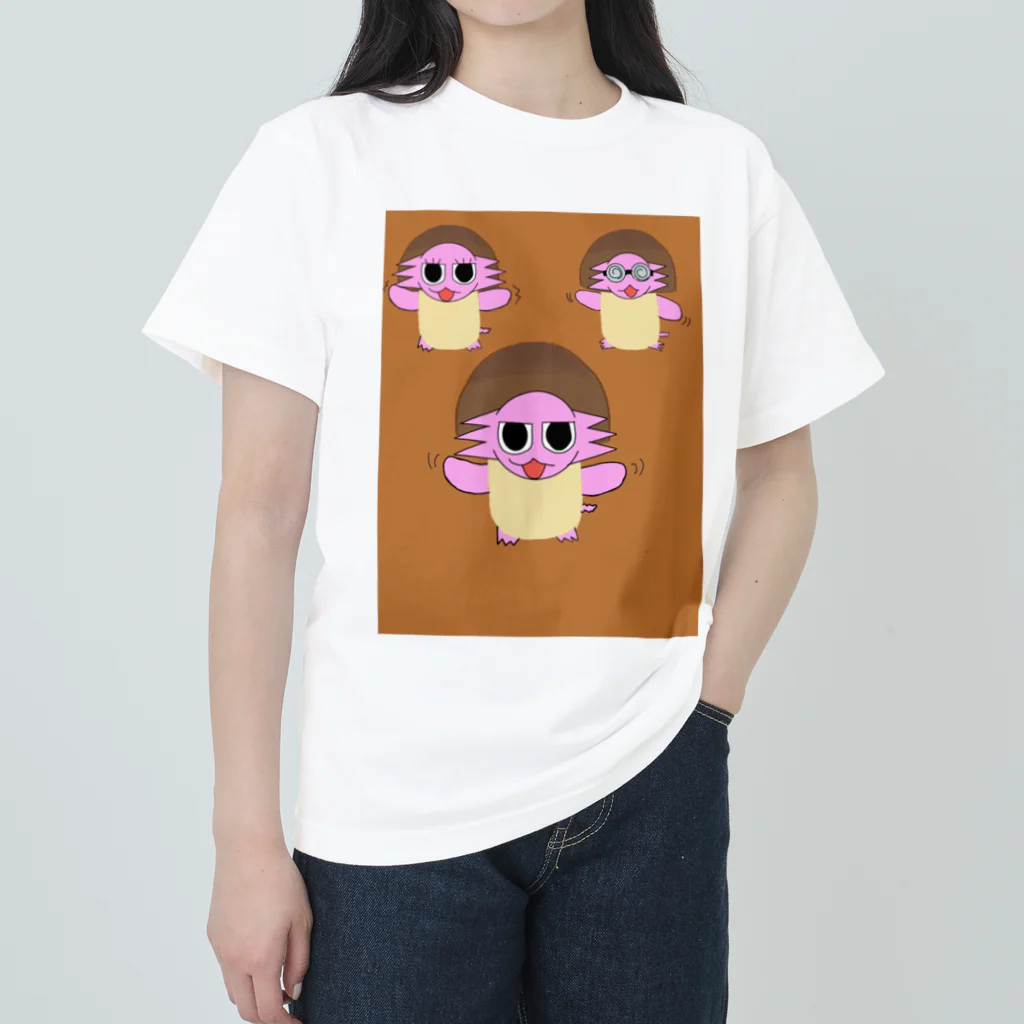 ウーパールーパーくんの日常のキノコダンス Heavyweight T-Shirt