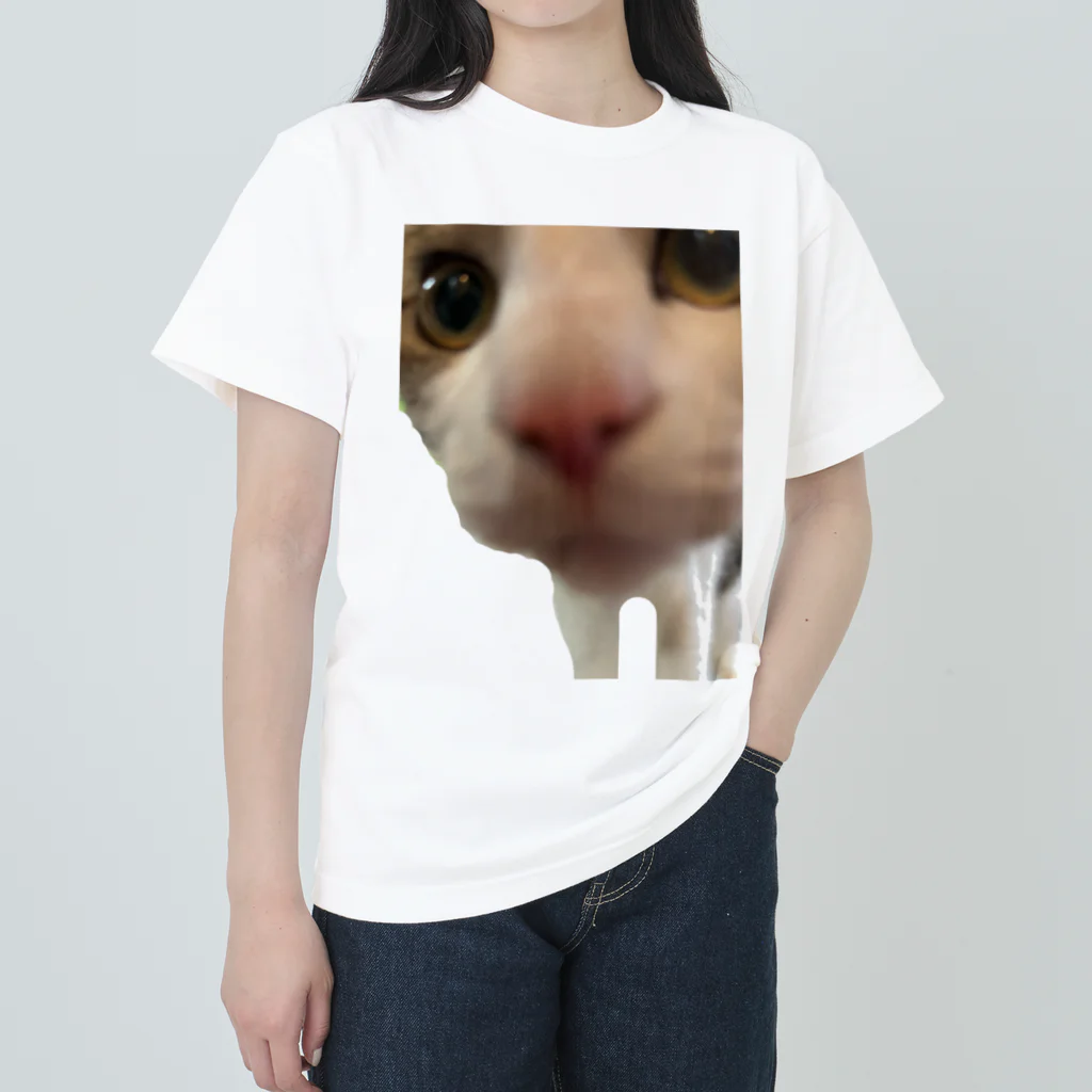 いやし猫　ふぁにーきゃっとのいやし猫　無限ちゃん ヘビーウェイトTシャツ