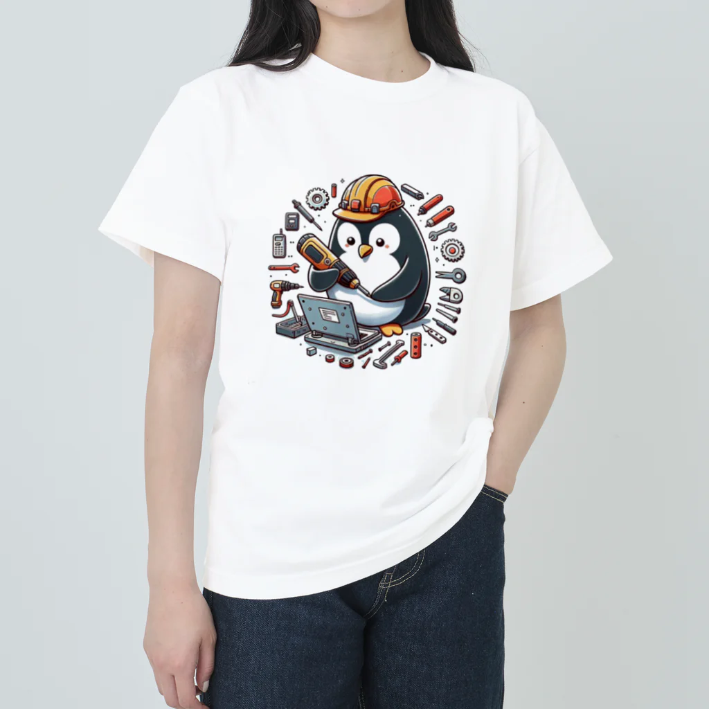 ちょこりっちの働くペンギン ヘビーウェイトTシャツ