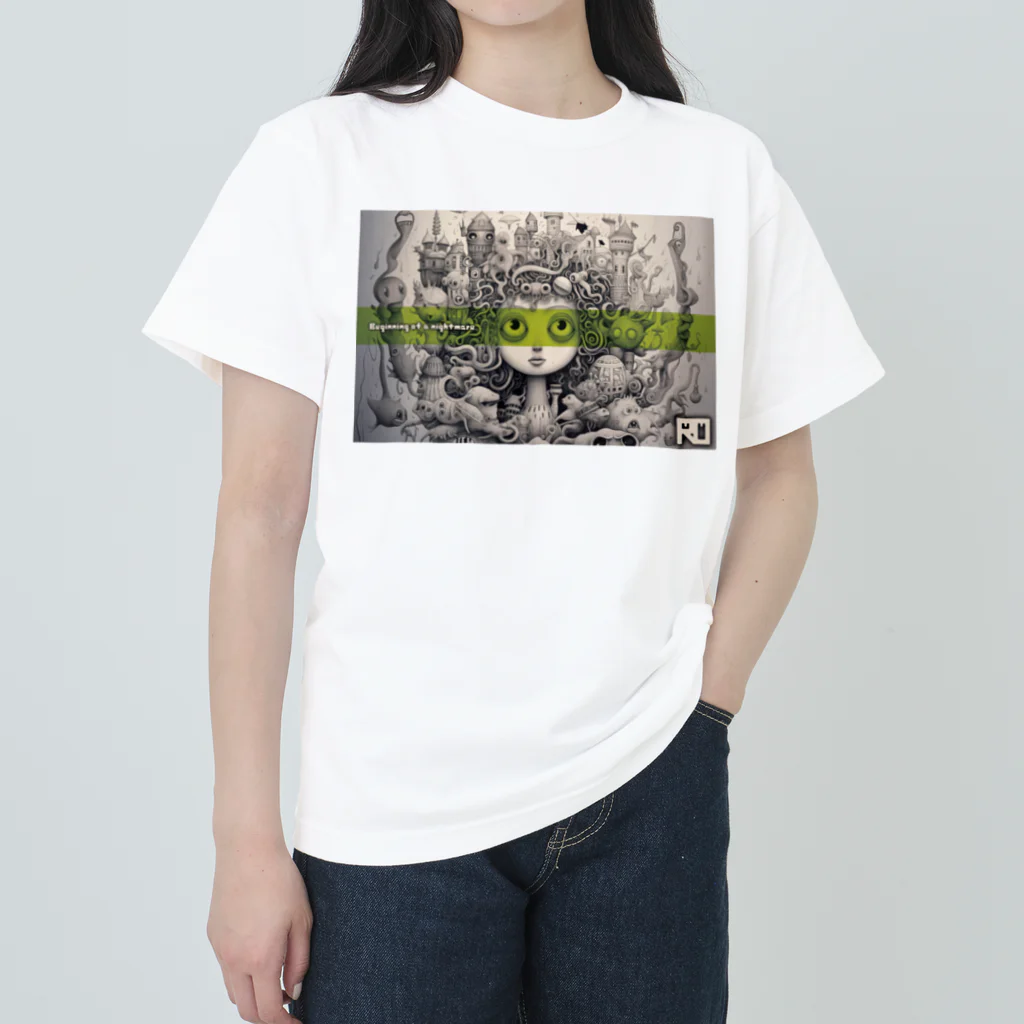 ROのBeginning of a nightmare 2 (Green Line) Heavyweight T-Shirt