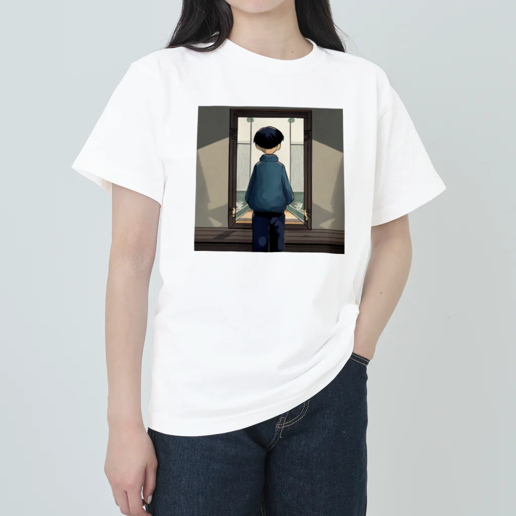 みとみとショップの孤独な少年　 ヘビーウェイトTシャツ