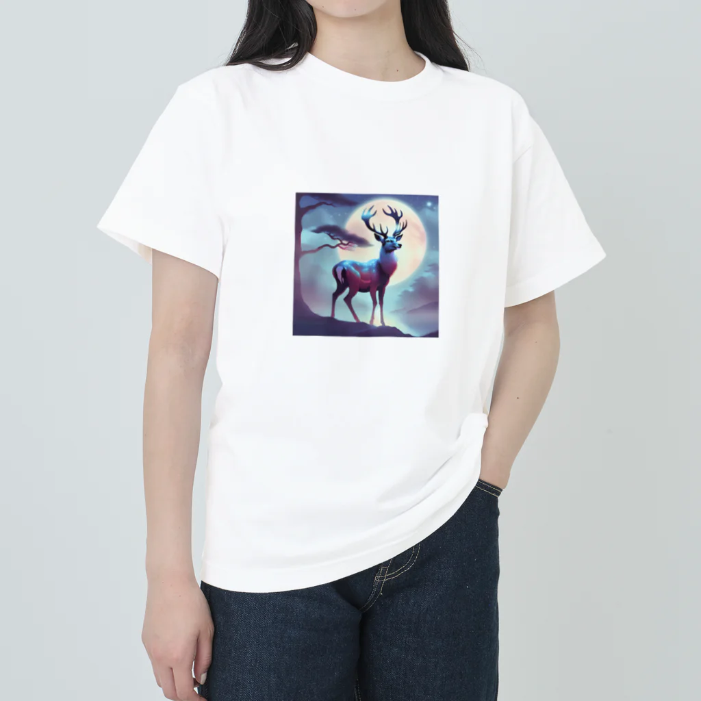 神秘的な動物達の神秘的な鹿 Heavyweight T-Shirt