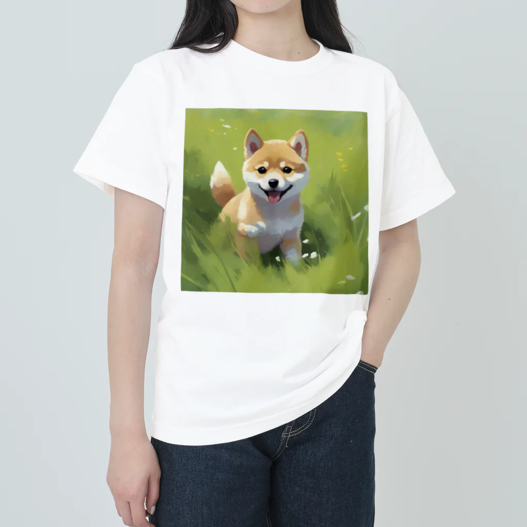 REINA-MAの柴犬 ヘビーウェイトTシャツ