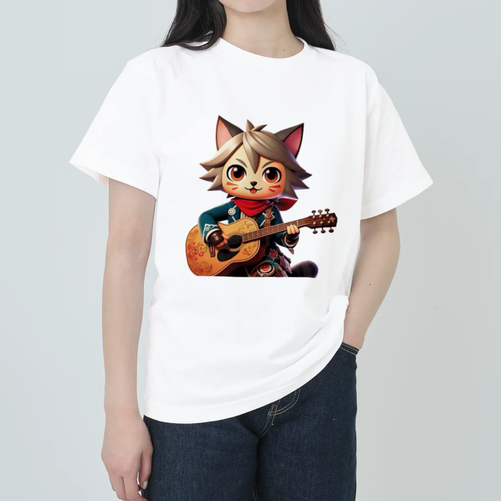 age3mのにゃんデス ヘビーウェイトTシャツ