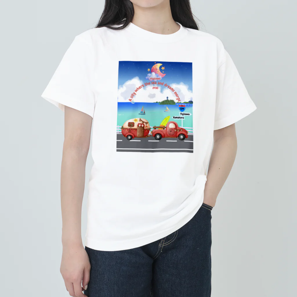 CyberArmadilloの湘南藤沢（2430）ナイトコレクション ヘビーウェイトTシャツ