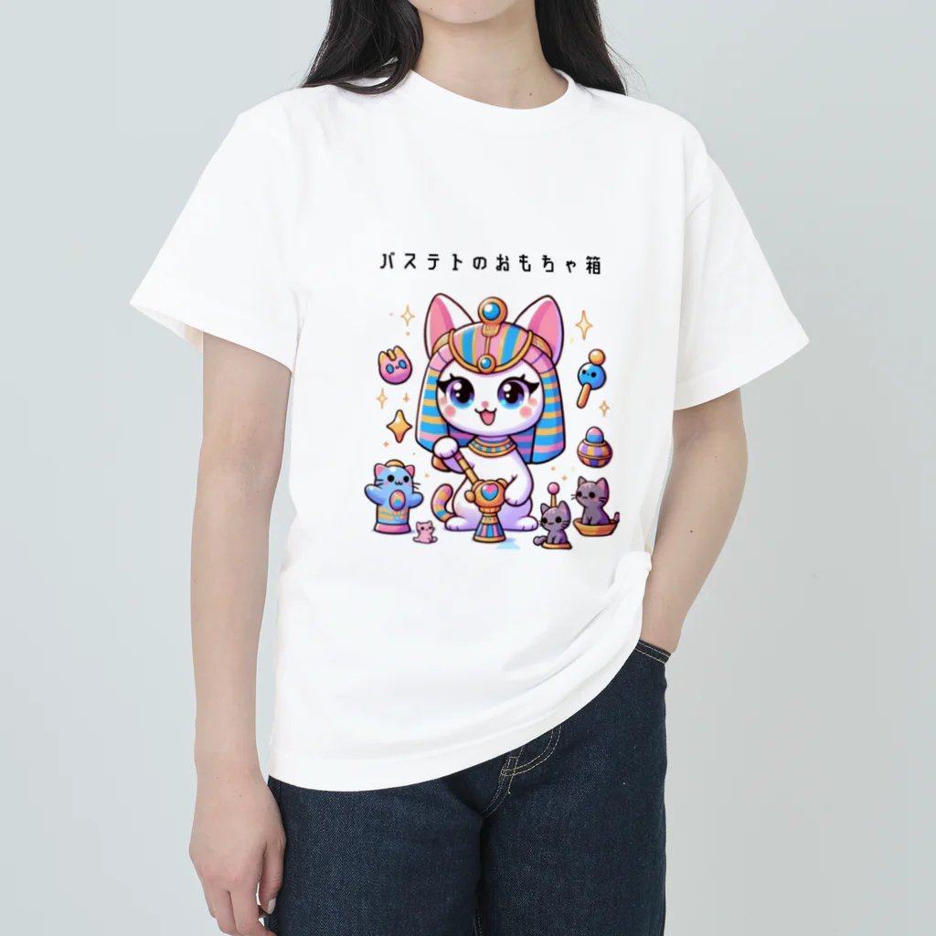 ビーナスキュートちゃんの神猫の遊び時間 ヘビーウェイトTシャツ