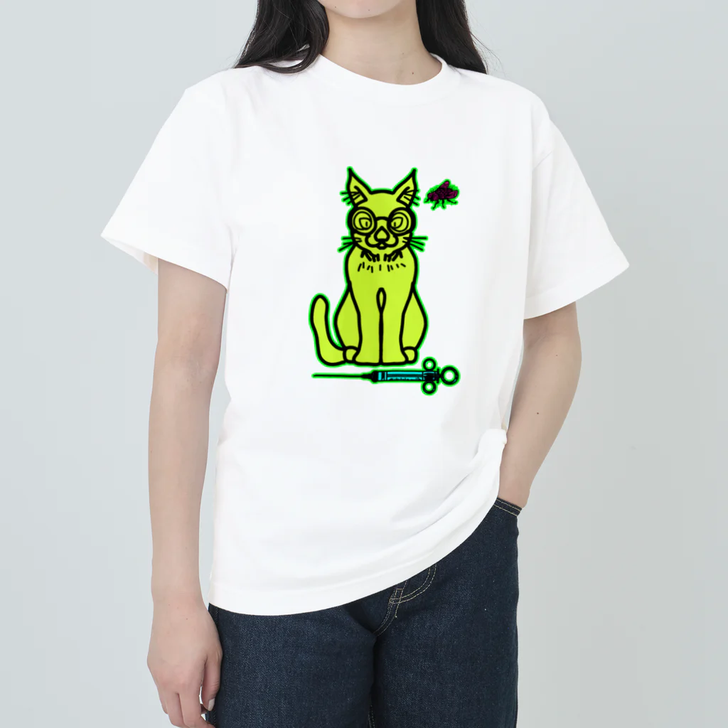 JINPIN (仁品)の待ちきれない猫 Heavyweight T-Shirt