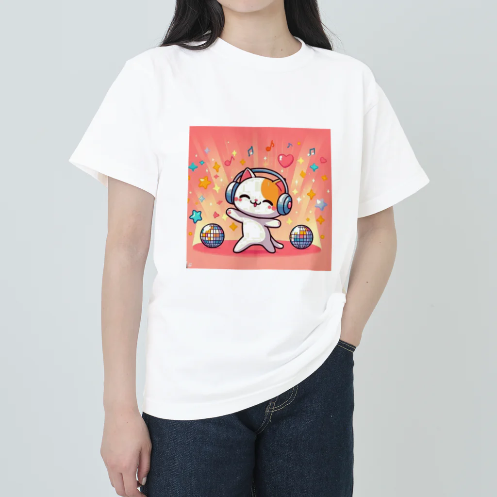 faustのダンス猫3 ヘビーウェイトTシャツ