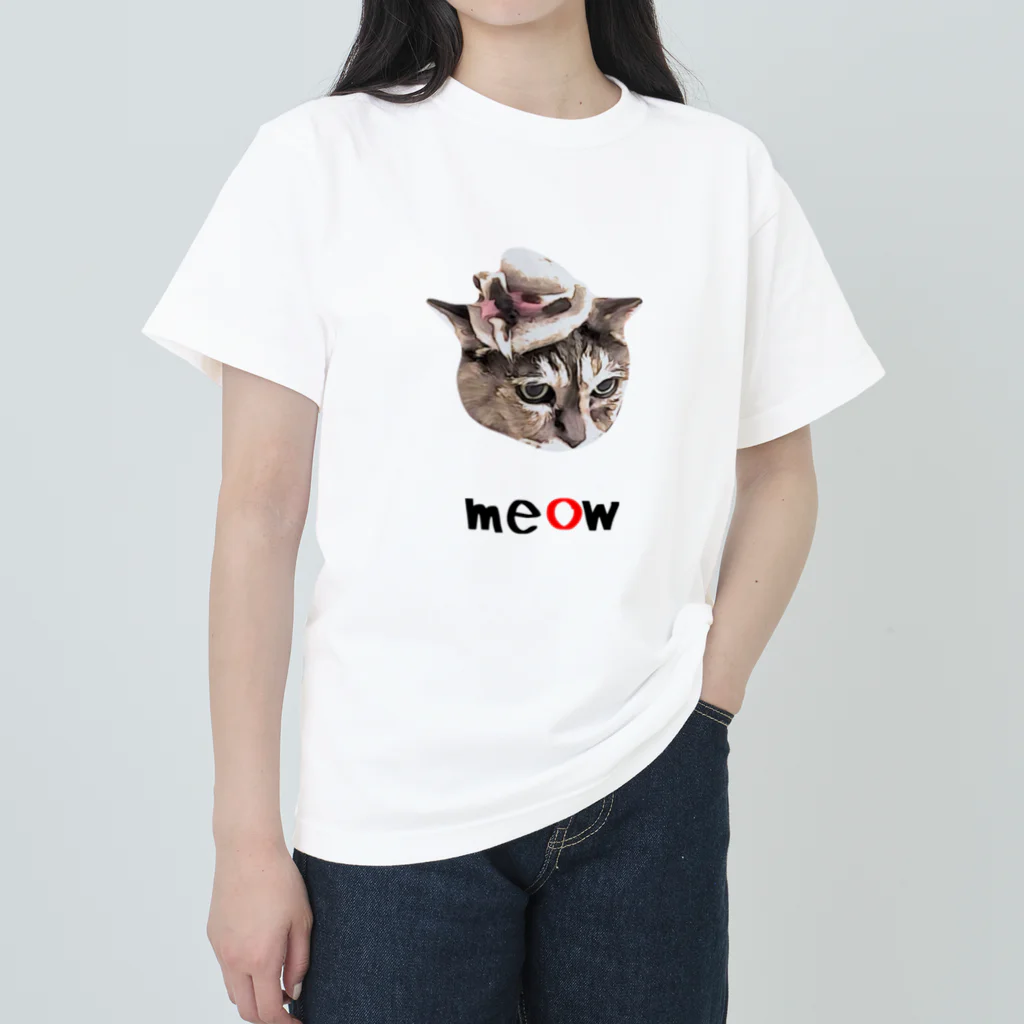 ギジトラ猫のフクちゃんのキジトラ猫のフクちゃん Heavyweight T-Shirt