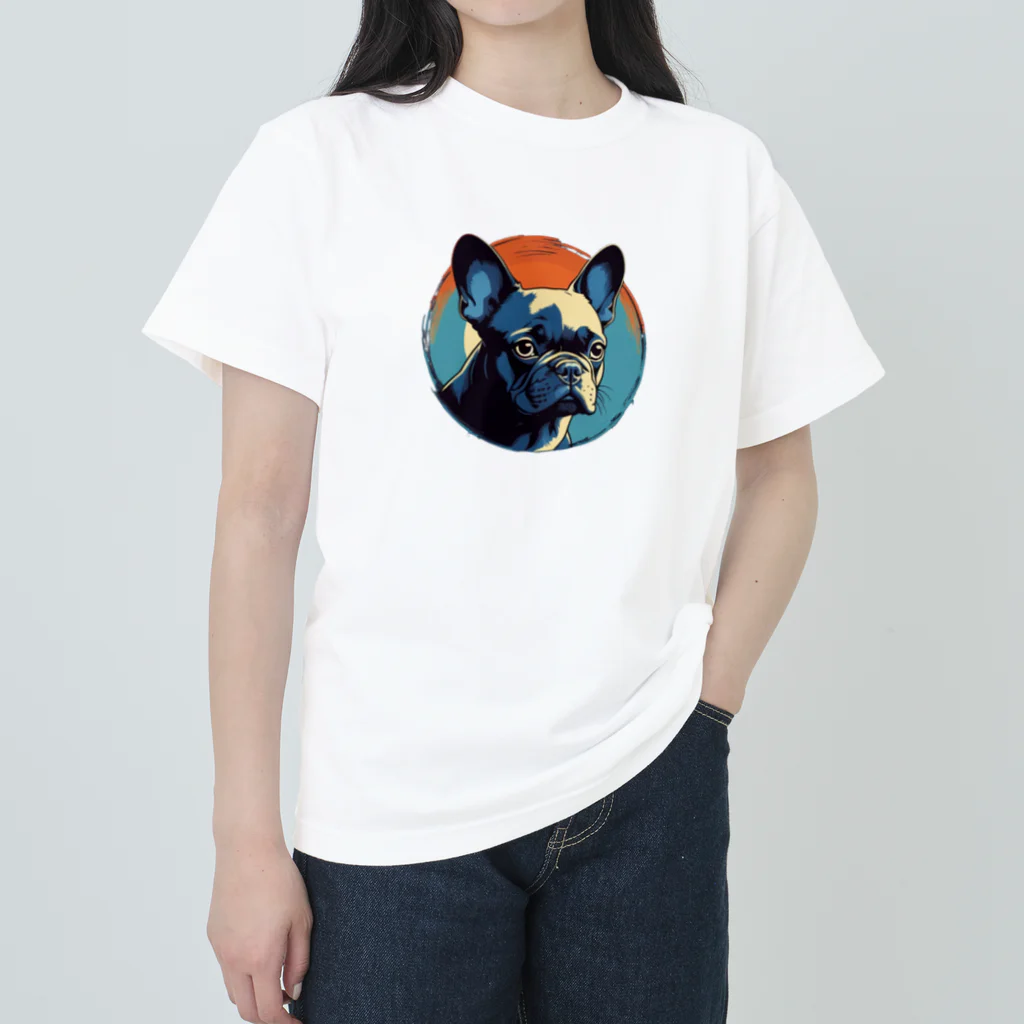 FRENCHIEのビンテージなフレブル ヘビーウェイトTシャツ