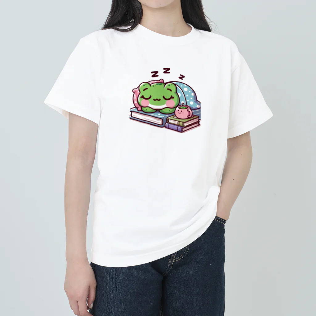 Shiba_IncのSleeping frogs(熟睡する蛙) Heavyweight T-Shirt