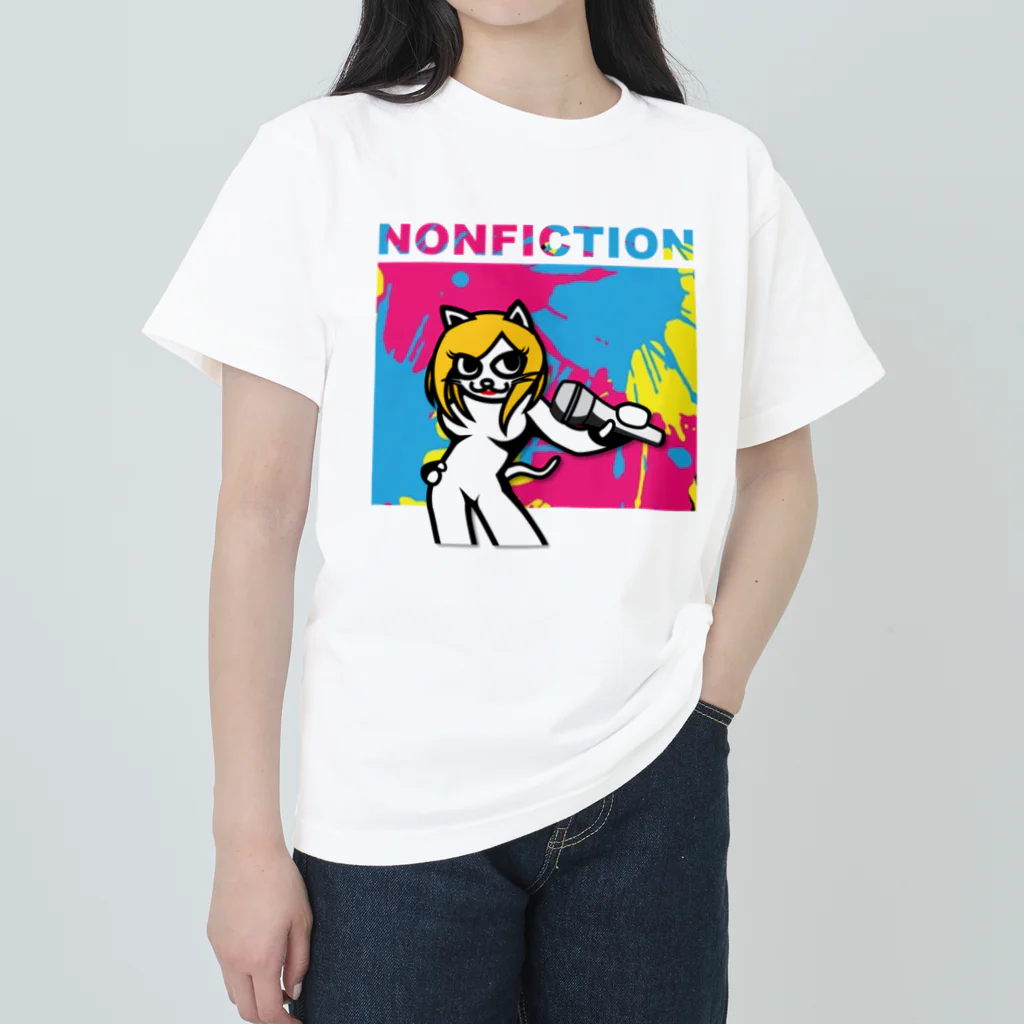 猫キャラになったよ『シンガーのん』のNONFICTIONの『シンガーのん』 Heavyweight T-Shirt