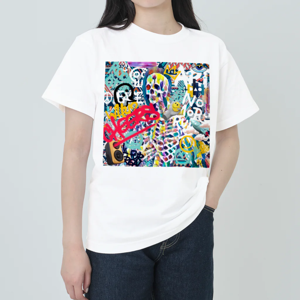 なちゅ楽ライフKAZOKUNOKISEKIのGAIKOTSU～RyokonishiNFT SELPHY ヘビーウェイトTシャツ