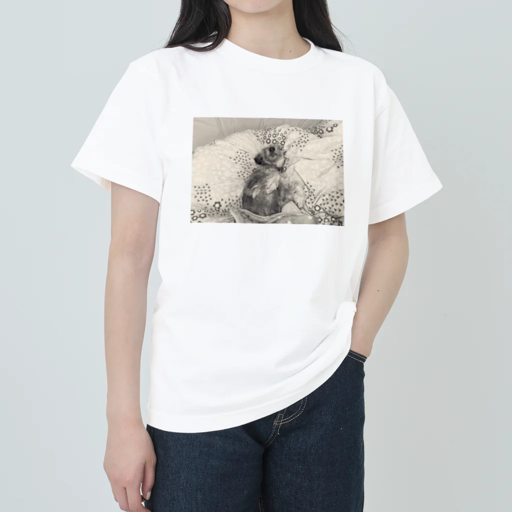 hippoのミニシュナかごめは布団も好き Heavyweight T-Shirt