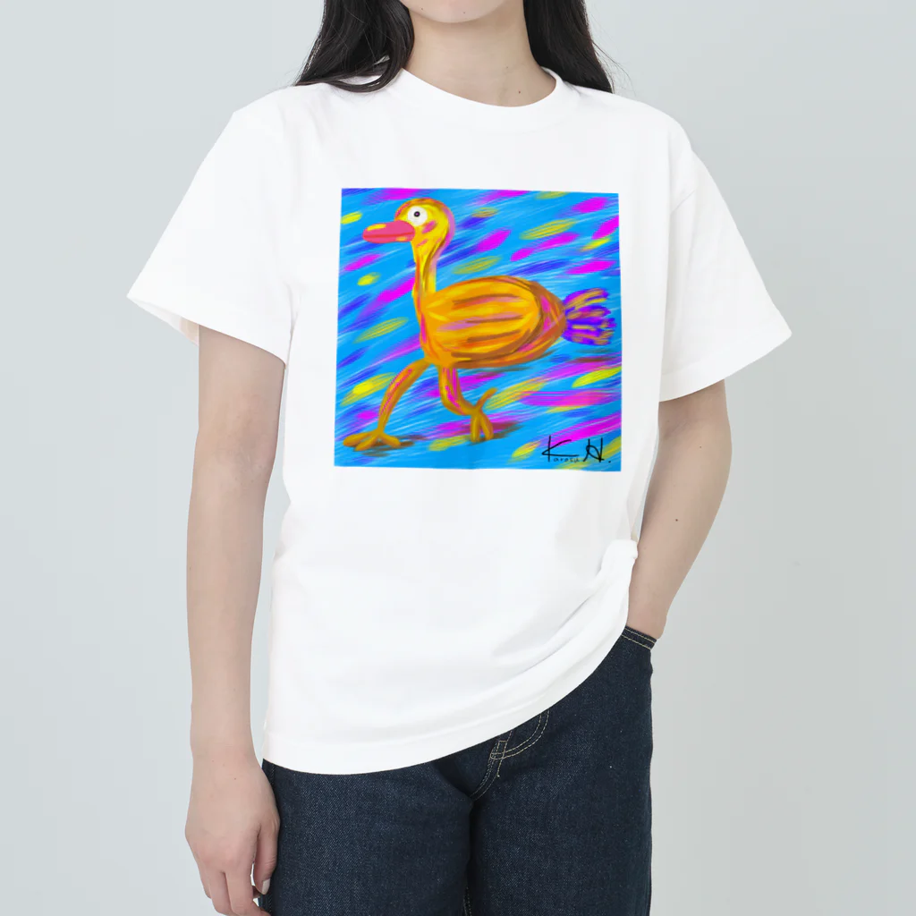 create_M2のアートなダチョウ Heavyweight T-Shirt