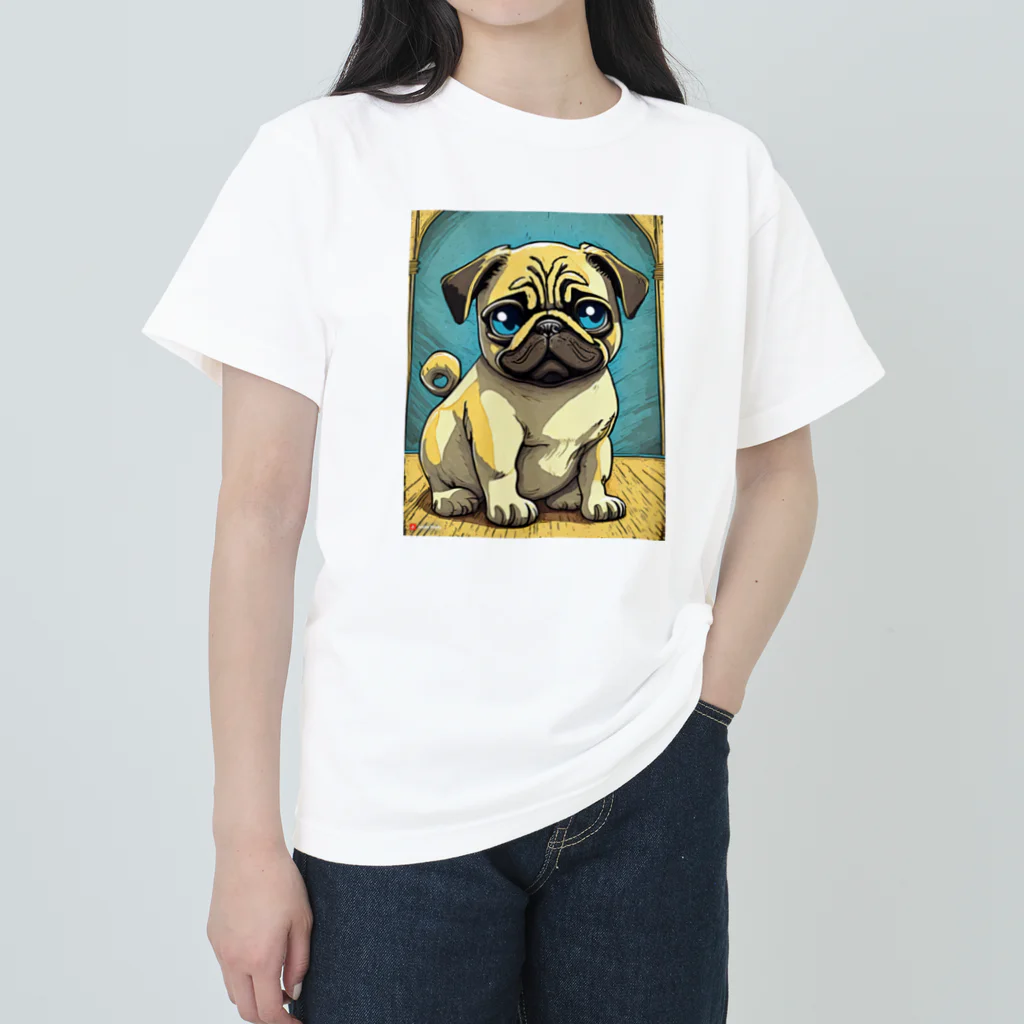 Paonのズーのダイナミック・パグちゃん３ Heavyweight T-Shirt