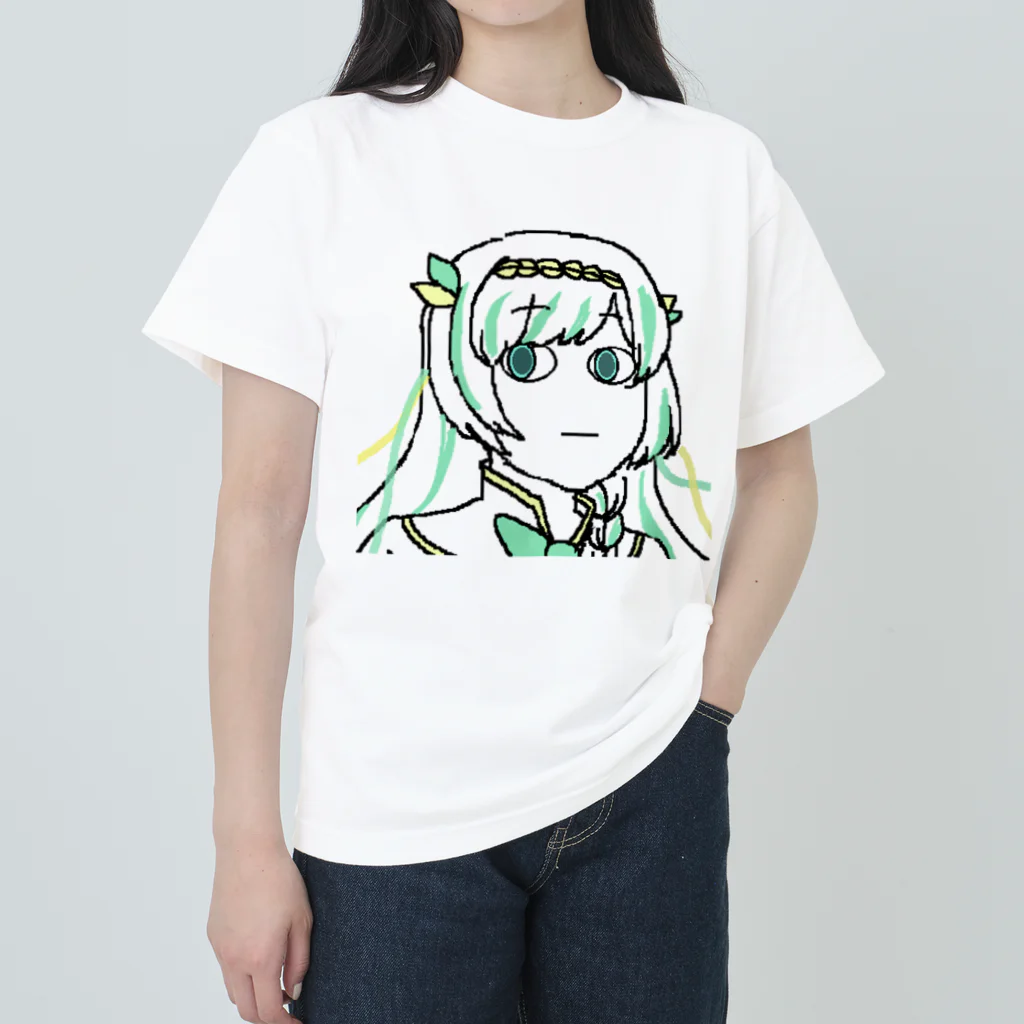 usabit.のぐっず屋さんのにゃこ師手描きルナティア・アヴィンスター Heavyweight T-Shirt