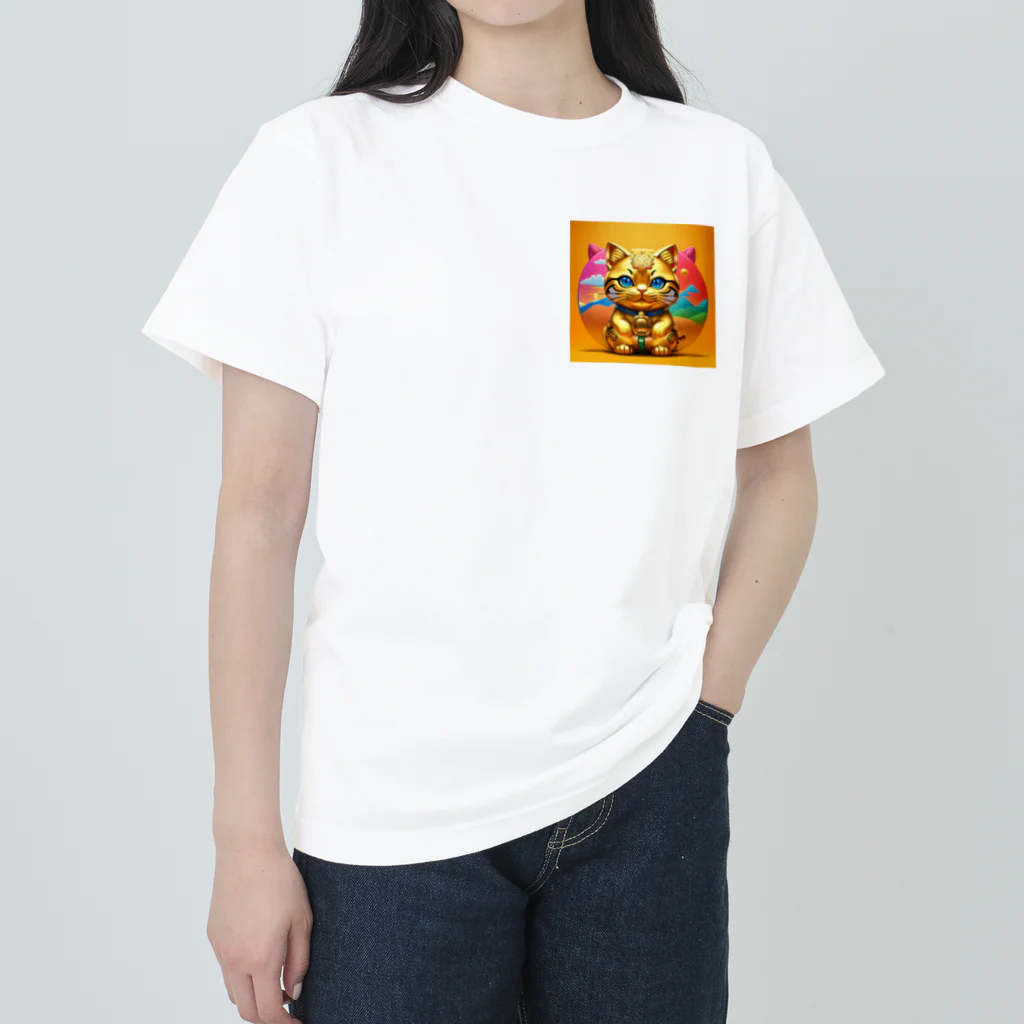 810aoの開運猫 Heavyweight T-Shirt