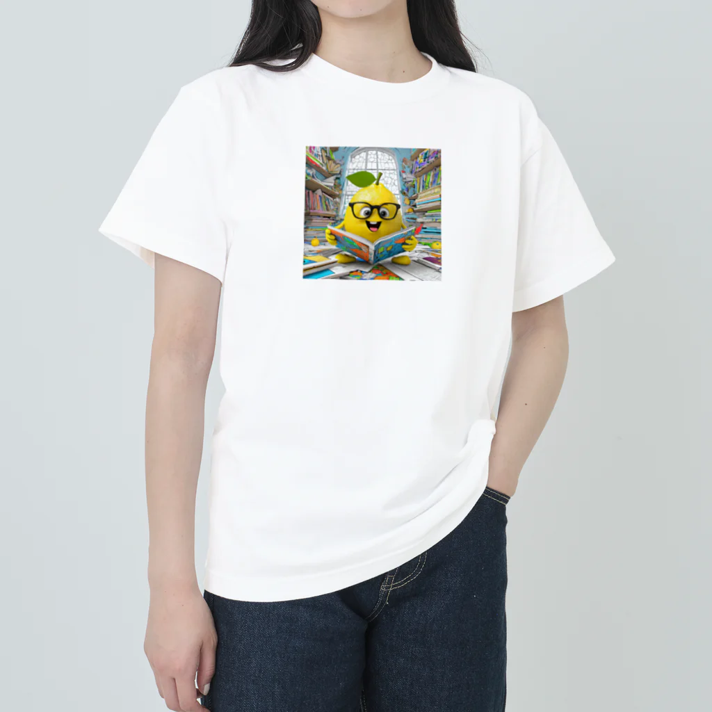 Colorful Canvasの漫画を読んでる果物レモン ヘビーウェイトTシャツ