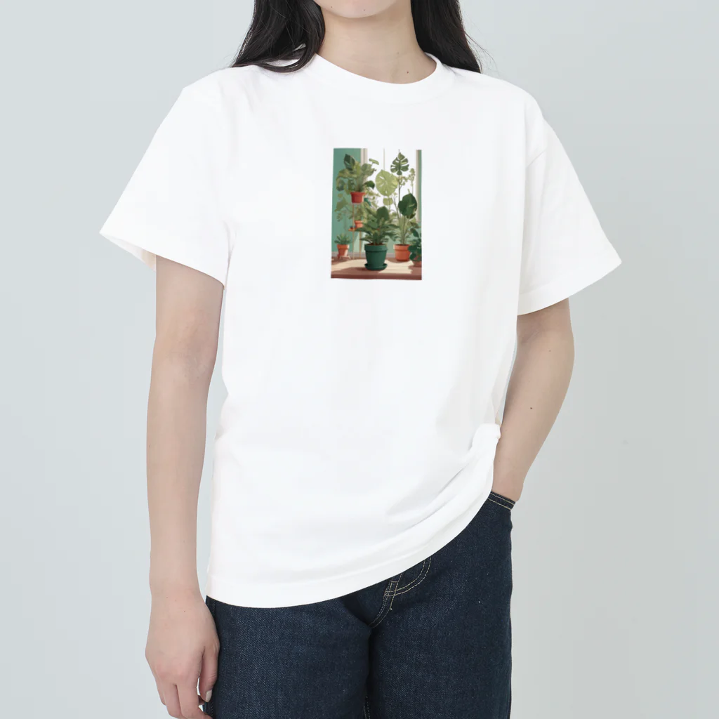 kamako-0608の観葉植物のイラスト Heavyweight T-Shirt