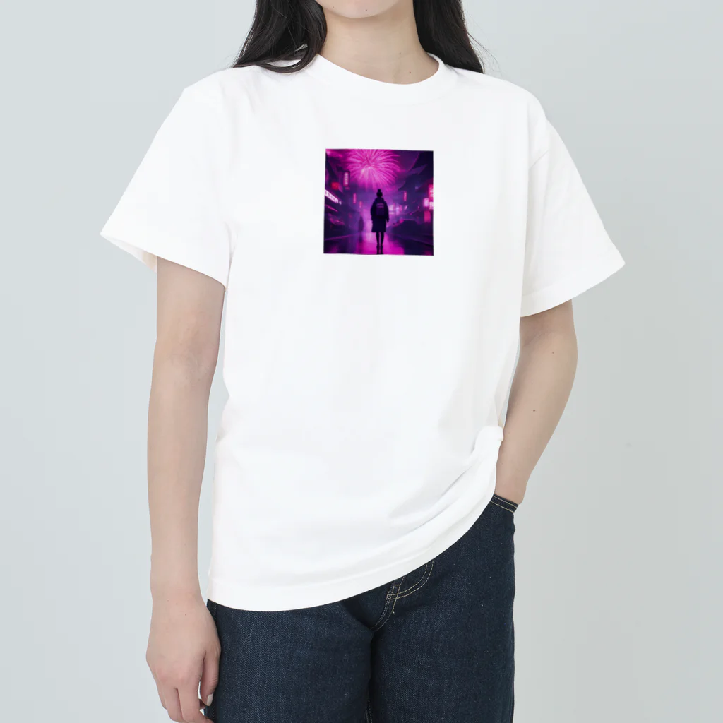 360の和風サイバーパンク Heavyweight T-Shirt