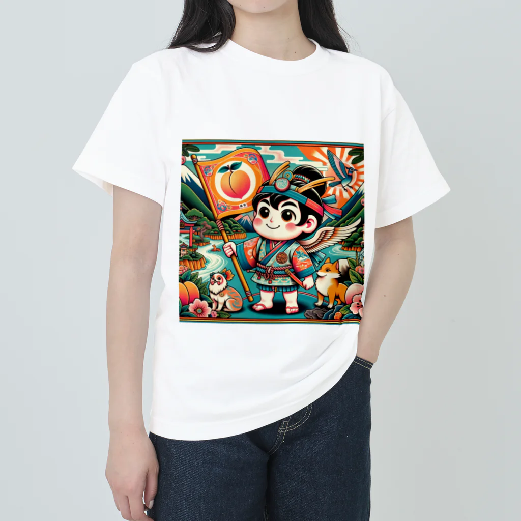 アニマルランドの桃太郎 ヘビーウェイトTシャツ