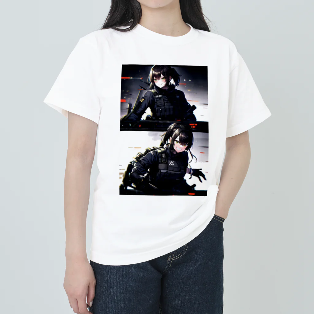 キャラクターグッズの【戦闘員少女】連携 Heavyweight T-Shirt