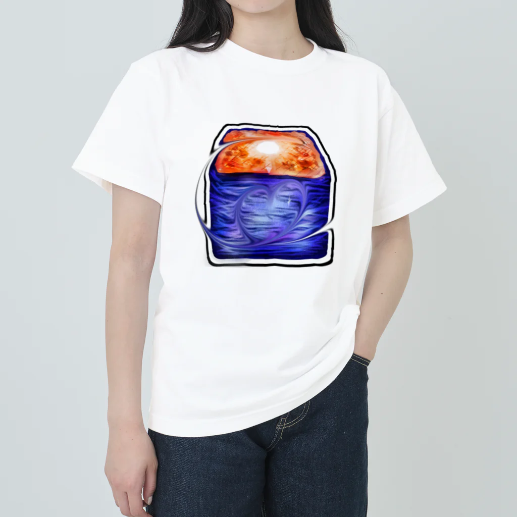 星乃荊サクの夕空と夜空のパンデグラタン ヘビーウェイトTシャツ